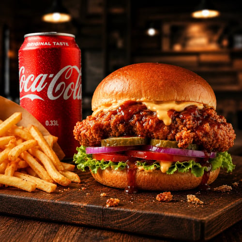 Cheese BBQ Burger Menu