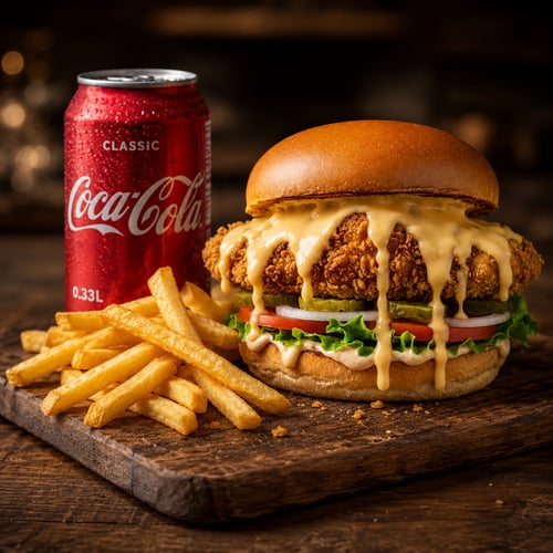 Cheese Me Up Chick Burger Menu