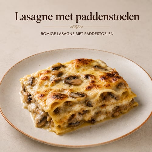 Lasange met Paddenstoelen