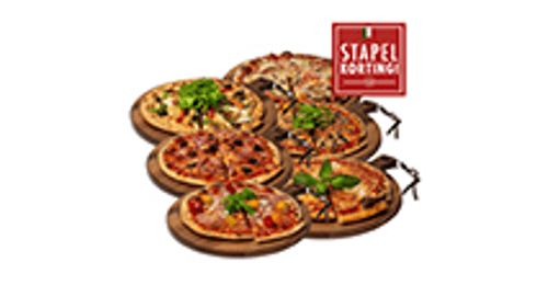 6 Italian pizza's