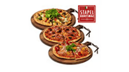 Stapelkorting 3 pizza's