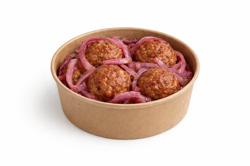 Polpette in Süß-saure Zwiebeln Soße