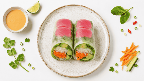 Sommerrolle mit thunfisch