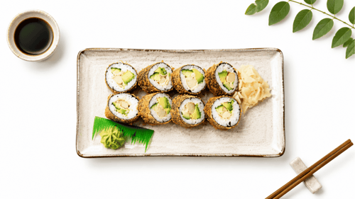 Crunchy Spargel Avocado Roll