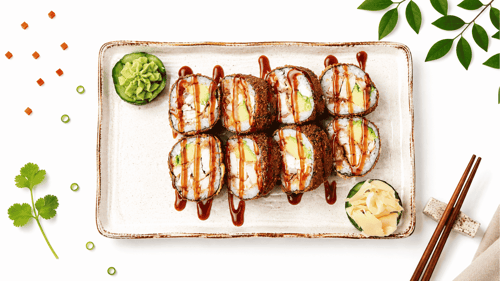 Crunchy Erdnuss Chicken Roll