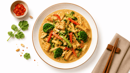 Tofu in Erdnusssauce