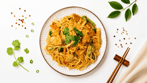 Nudeln Tofu Masala