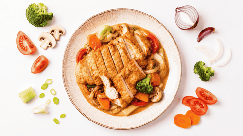 Hühnerfleisch in Erdnusssauce