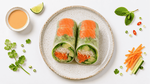 Sommerrolle mit lachs