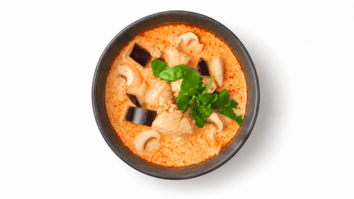 Kokos-Sahne-Suppe mit Hähnchen