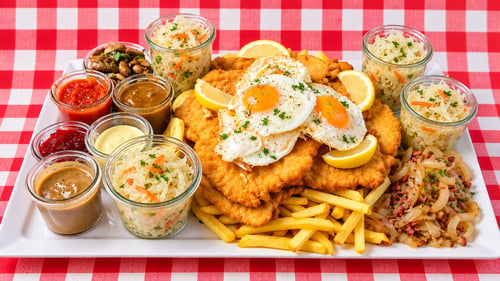 Schnitzel Platte für 4 Personen
