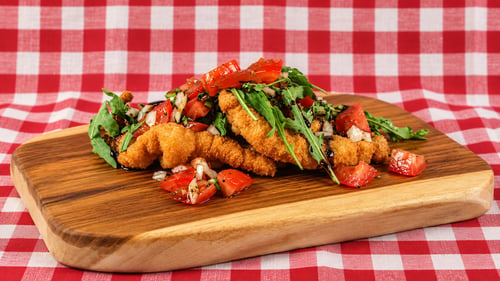 Schnitzel Bruschetta