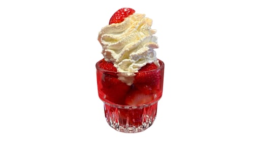 Verse aardbeien met slagroom