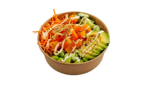 Poke bowl pompoen