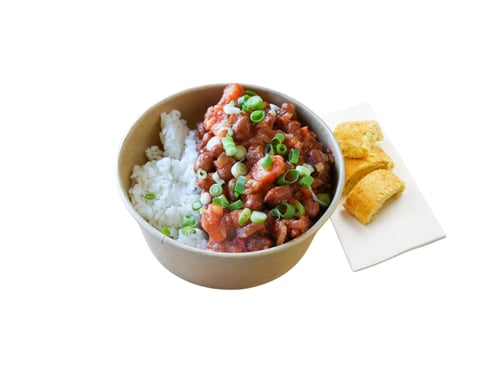 Chili sin carne met rijst & brood