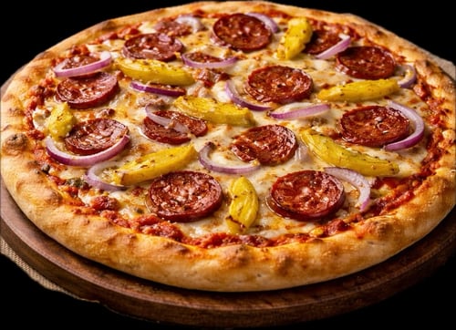 Pizza Knoblauchwurst ø 28cm