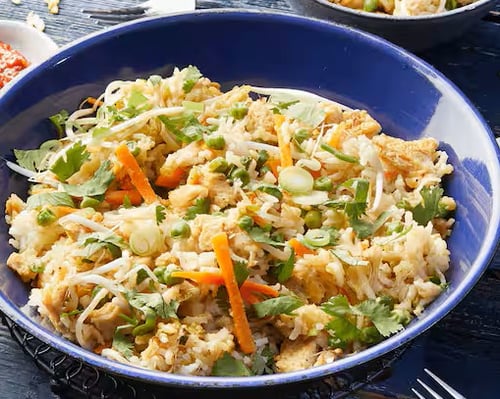 Eierreis gebraten mit Gemüse