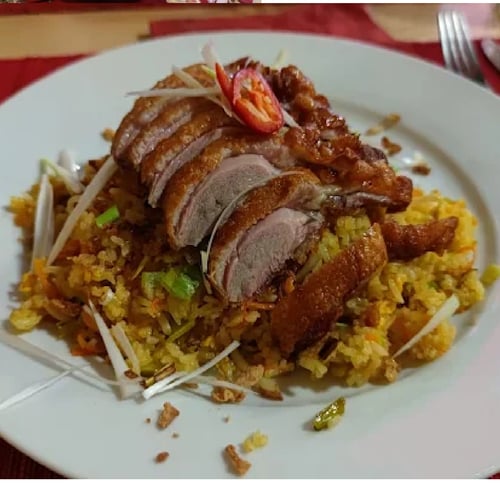 Gebratener Reis mit knuspriger Ente