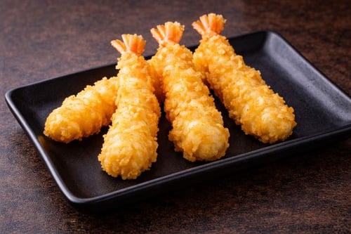 Frittierte Jumbo Garnelen