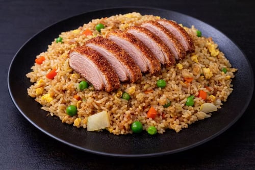 Gebratener Reis mit knuspriger Ente