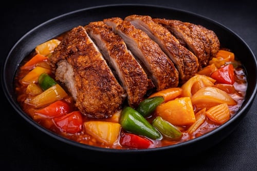 Knusprige Ente Süß-Sauer Soße