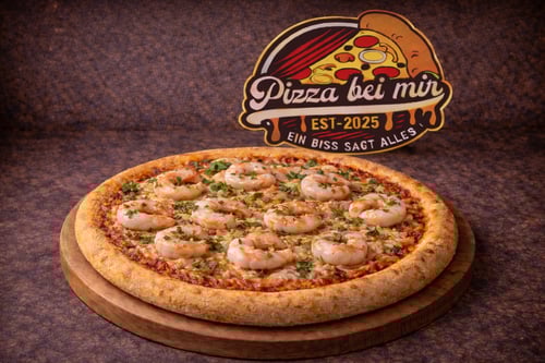 Pizza Garnelen
