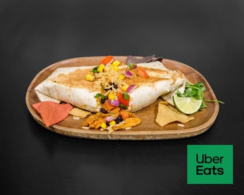 Vegano pollo burrito