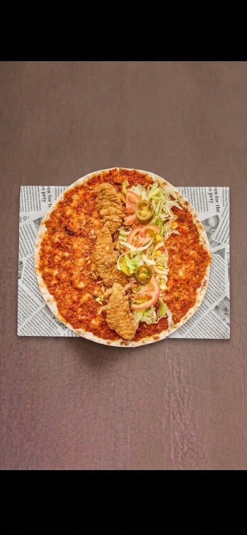 Turkse pizza met kipstrips