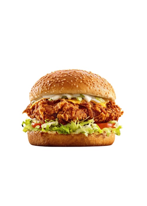 Crispy Chicken Burger  Cheddar
