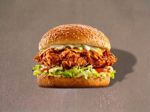 Crispy Chicken Burger Cheddar