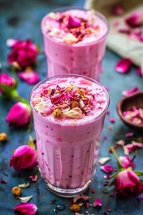 Rose cream milk