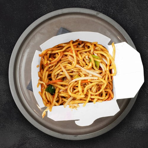 124. Nudelbox mit Garnelen