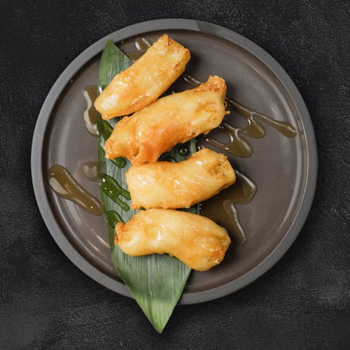 Gebackene Banane mit Honig