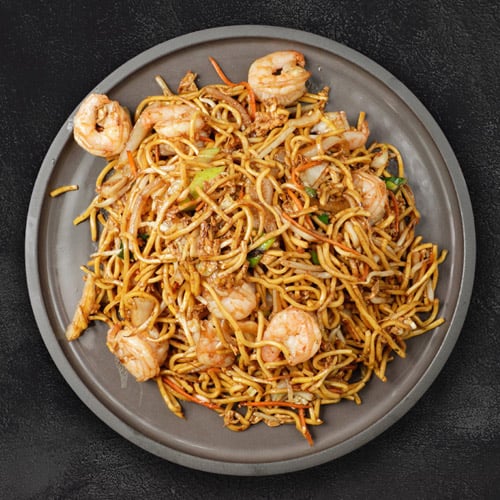 Nudeln mit Garnelen