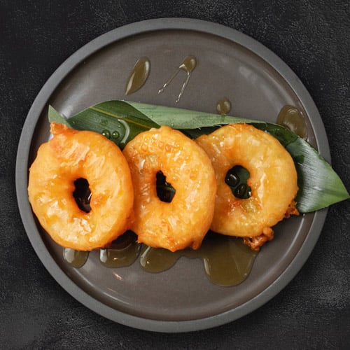 Gebackene Ananas mit Honig