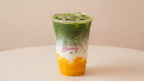 Mango Matcha Latte (iced)