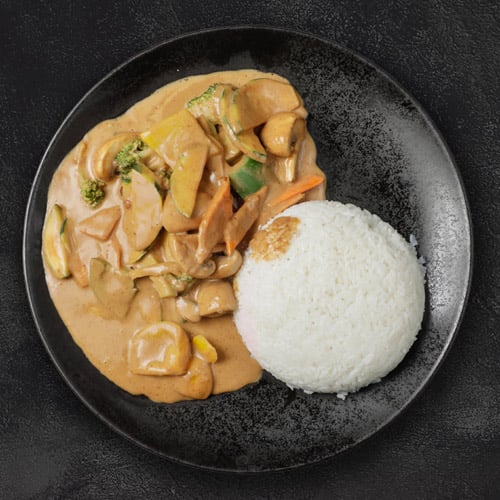 39. Gemüse in Erdnuss-Curry