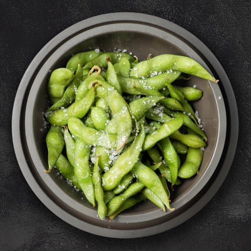 3. Edamame mit Meersalz
