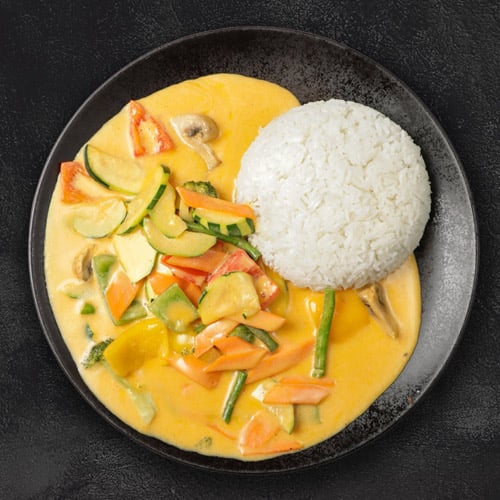 35. Gemüse in Mango-Curry