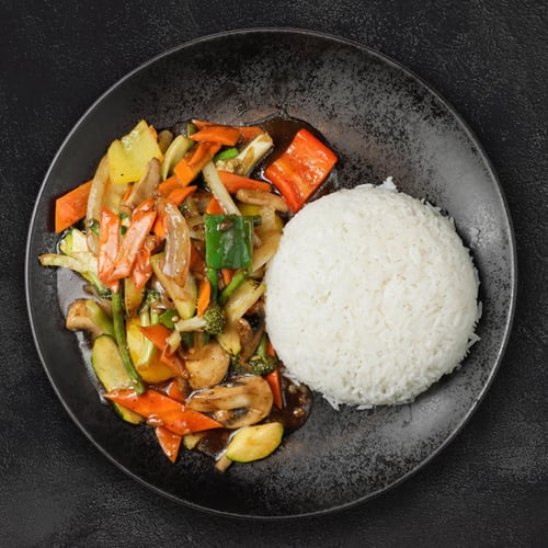 30. Gemüse in Sojasauce