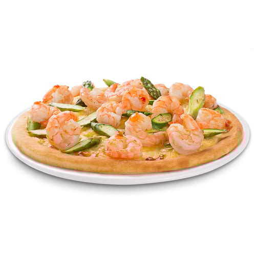 Pizza Black-Tiger-Garnelen Large, ø 32cm