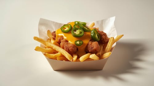 Cheesy Krispy Chicken Buttermilk Fingers Fries