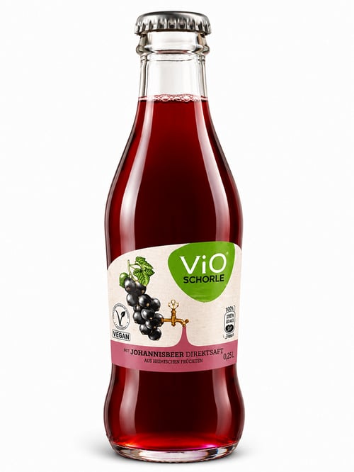 Vio_Schorle mit Johannisbeer Direktsaft 0,25l