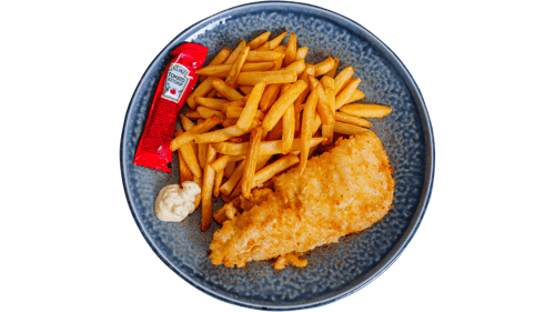 K04 Knuspriges Chicken mit Pommes