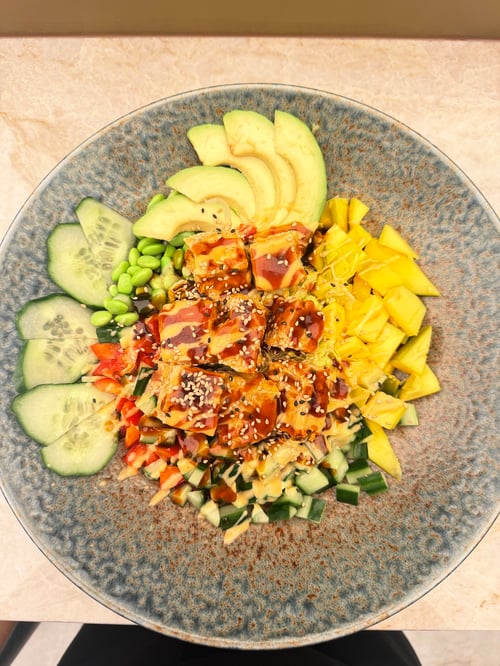 S100 Bowl Salat mit Frittierter Tofu