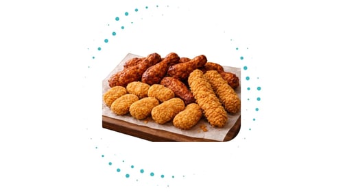 8 nuggets, 8 wings, 4 Strips