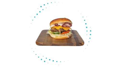 Br. Bacon cheeseburger