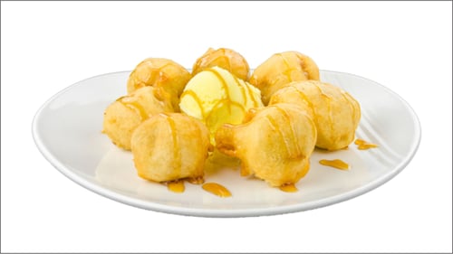 Gebackene Banane mit Honig