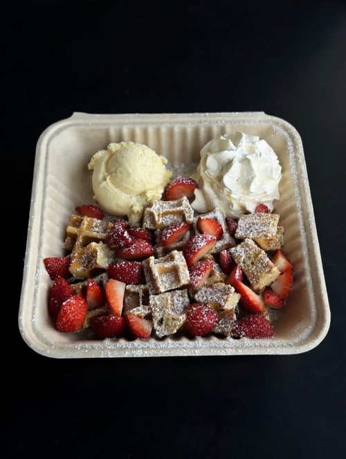 Waffel Erdbeer