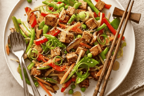 gebr. Gemüse mit Knoblauchsoße